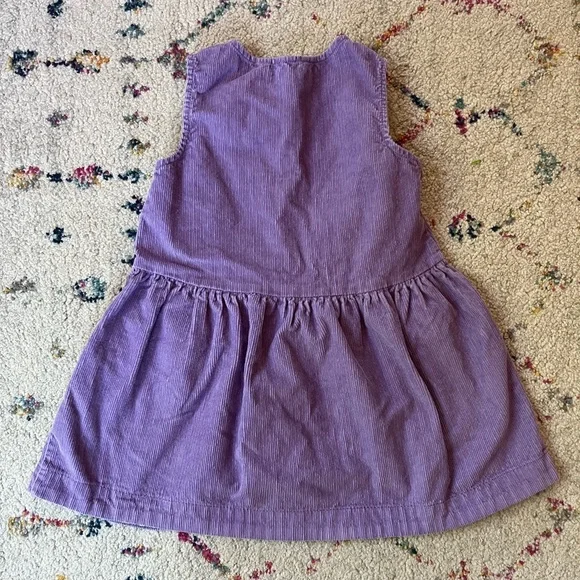 Mini Boden / Button Pinafore Dress in Aster Purple Size 3-4 - Picture 6 of 7